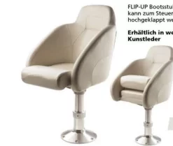 Vetus Marine Queen Steuerstuhl Flip Up Weiß